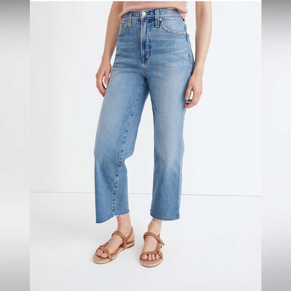 Madewell Perfect Vintage Wide Leg Crop Jean in Caitlin Wash